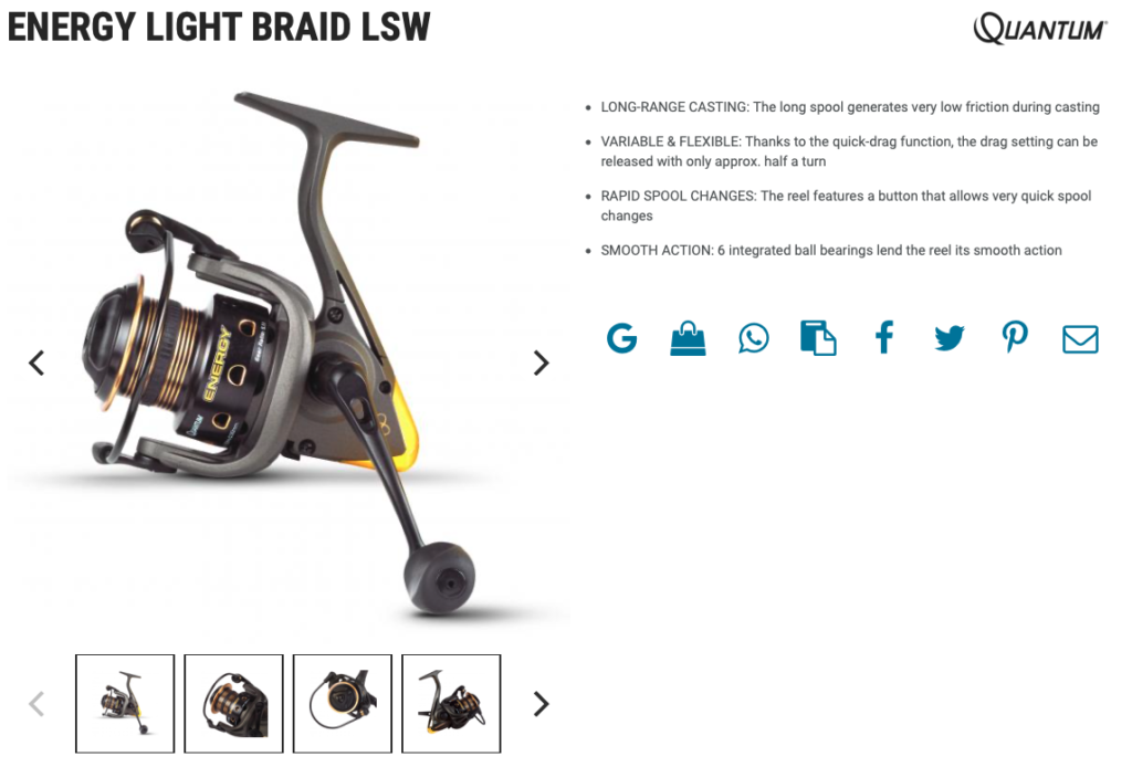 Spinning Reel Quantum ENERGY LIGHT BRAID LSW ✔️️ Front Drag ✓ TOP PRICE 