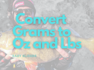 Lure Fishing UK: Convert Grams to Ounces and Pounds